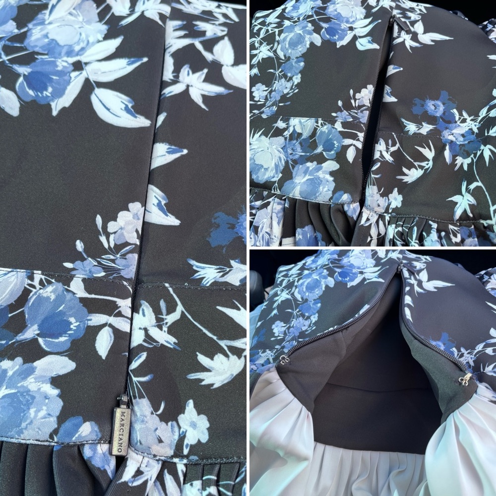 NWT Marciano Alexis Petal Pose Blue Floral Top Sz S - Picture 8 of 12